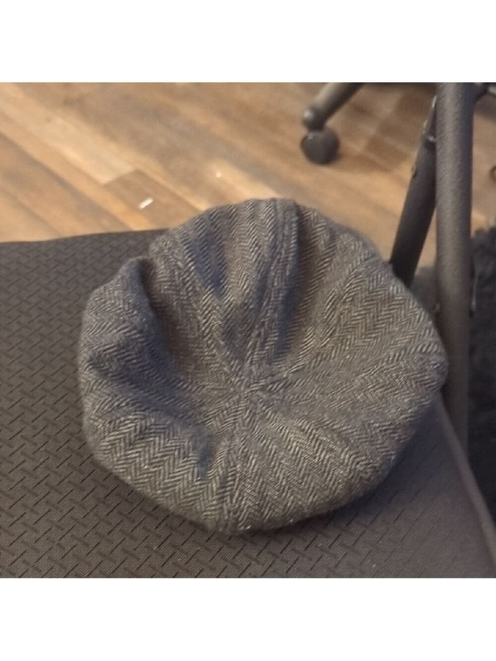 Gray Herringbone Flat Cap - Picture 3 of 7